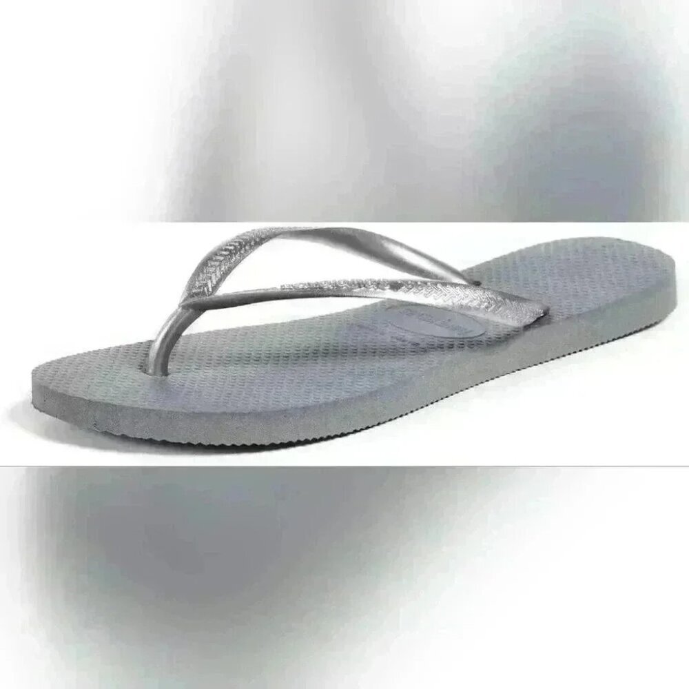 Havaianas Silver Flip Flops - Picture 2 of 6